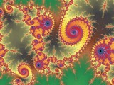 Gracefully fractal background with spirals