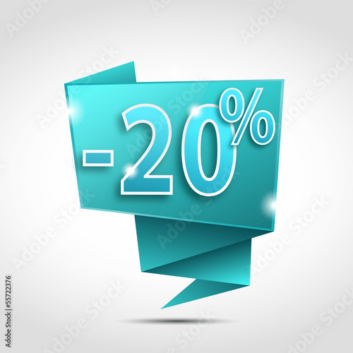 bulle origami : 20 %