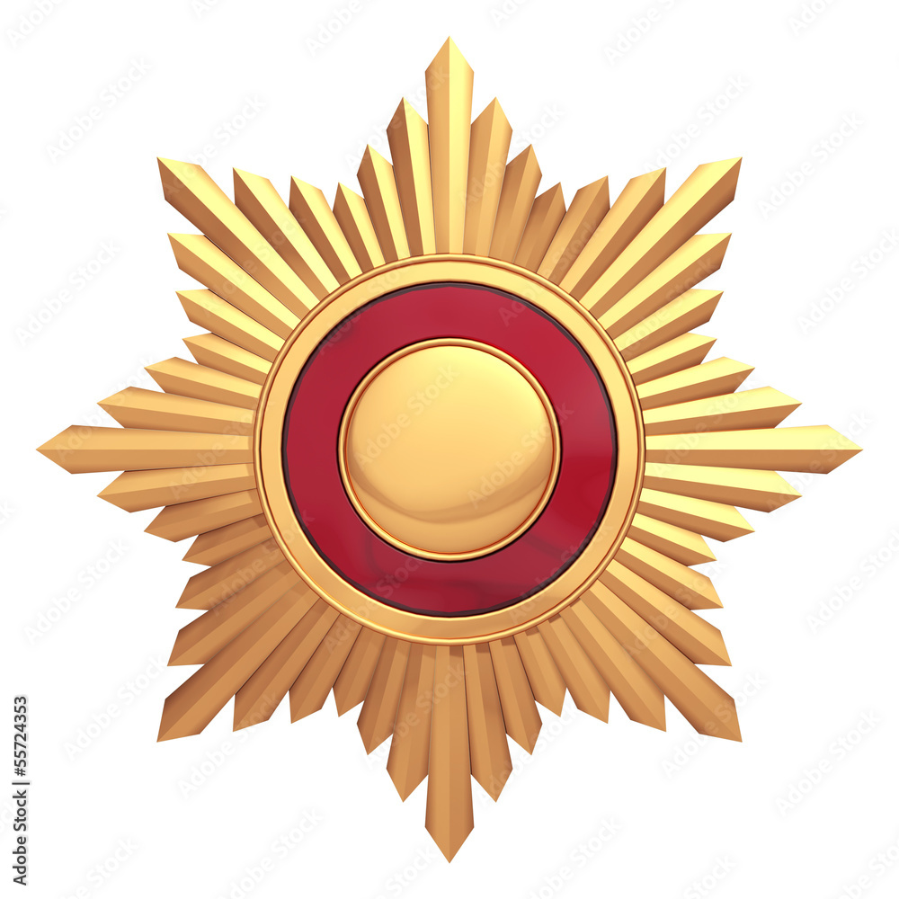 Fototapeta premium gold medal on a white background