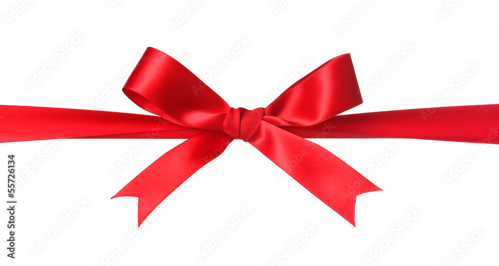 Red bow isolated on white Red bow isolated on white