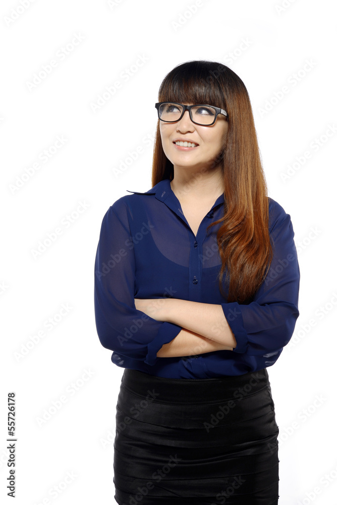 Young business asian woman with hands folded Young business asian woman with hands folded
