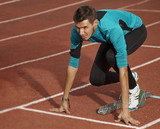 athlete getting ready for the race