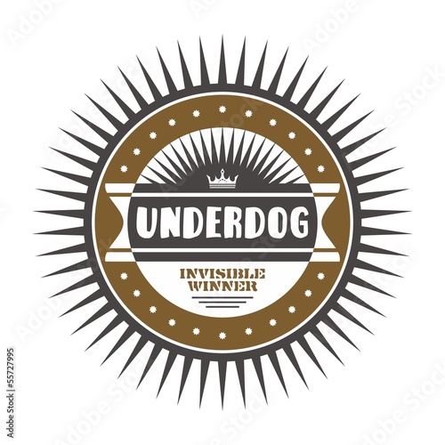 underdog label sticker