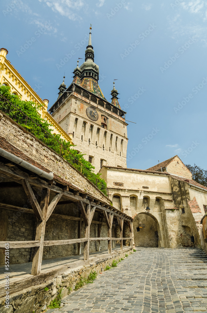The Clock Tower in Sighisoara was built in the XIV century