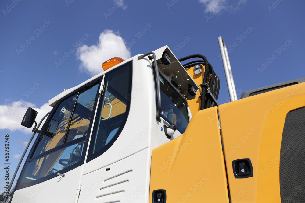 Excavator at construction site