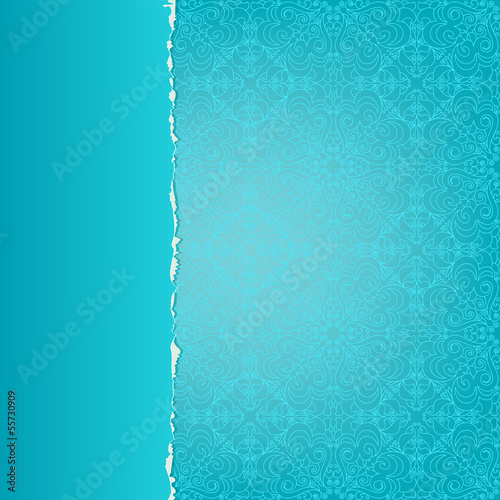 A beautiful set of blue paper with a pattern