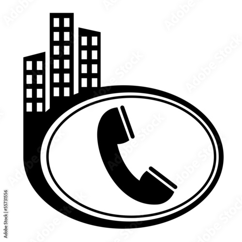 Telephone receiver vector icon