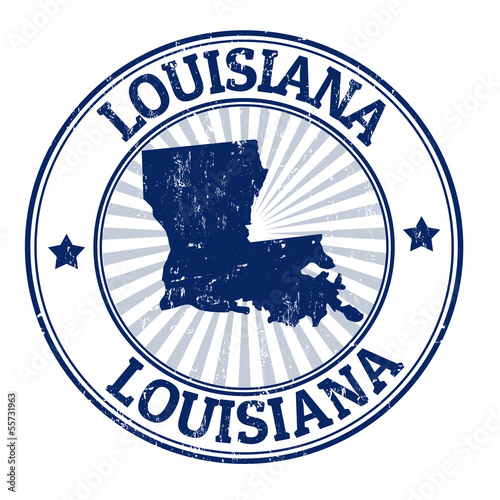 Fototapeta Louisiana stamp