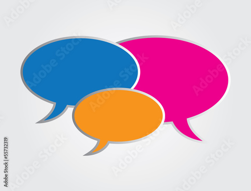 Social media speech bubbles