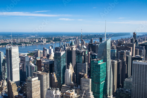 aereal view of new york city