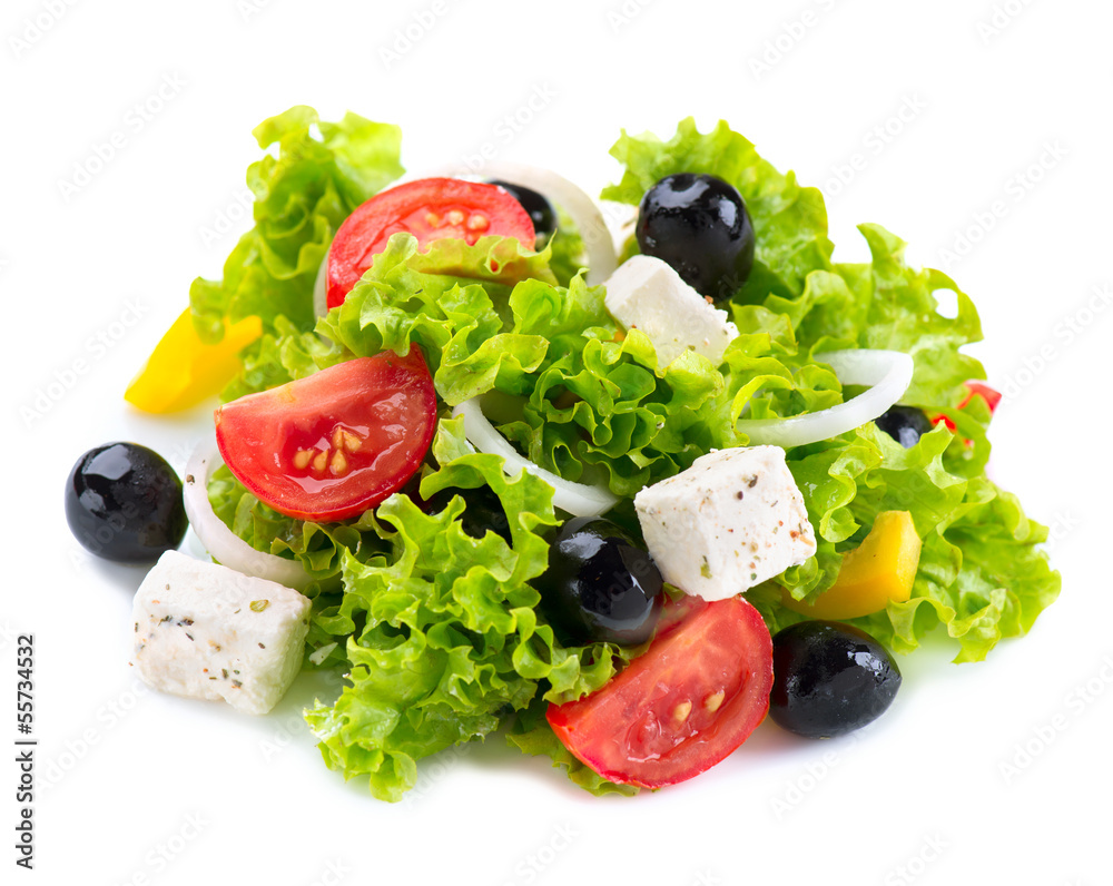 Greek Salad with Feta Cheese, Tomatoes and Olives Greek Salad with Feta Cheese, Tomatoes and Olives