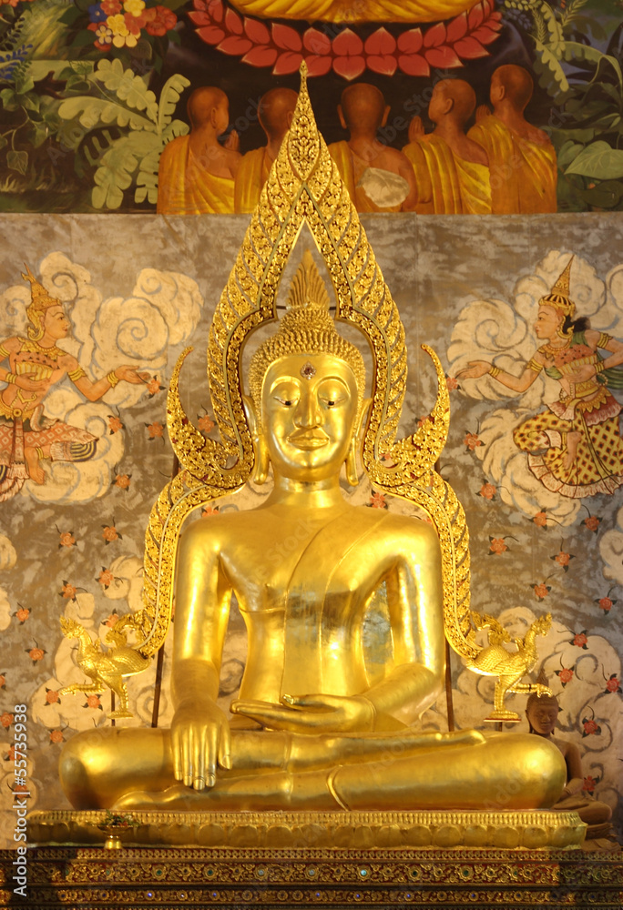 Old buddha in Phrathat chohae temple, Prae, Thailand