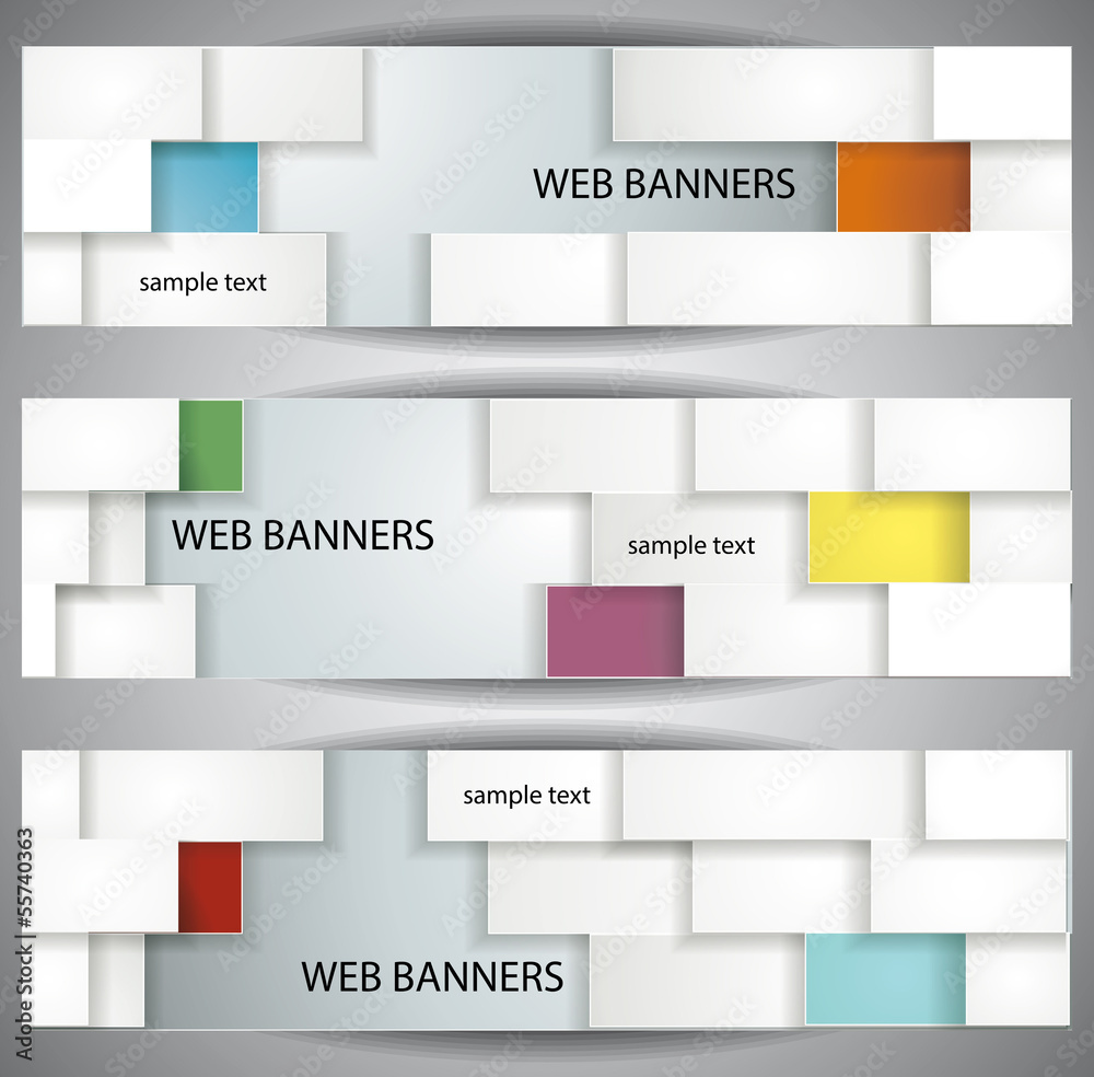 abstract rectangles banners