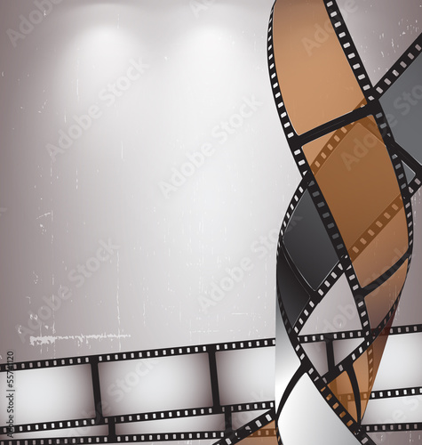 Camera film roll old background vector