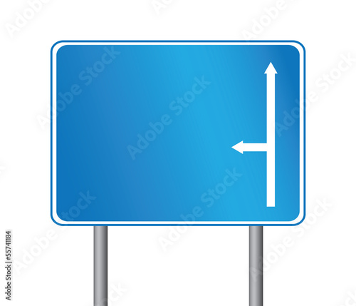 Road direction sign