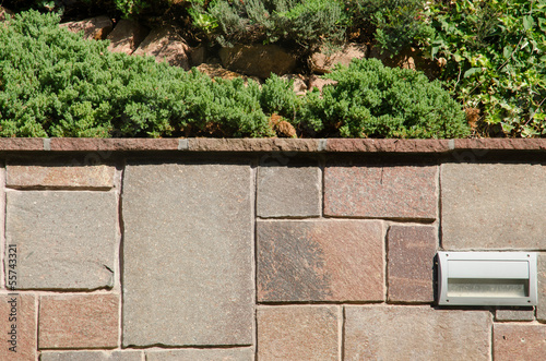 Billede på lærred coating of porphyry rock garden