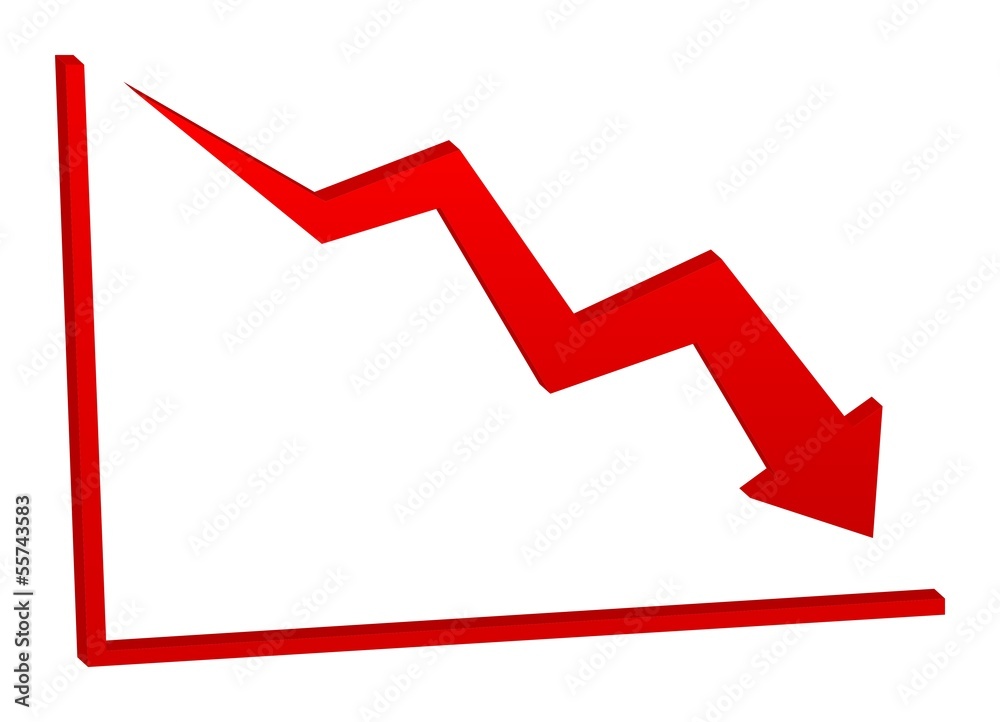 decreasing red arrow on the chart decreasing red arrow on the chart