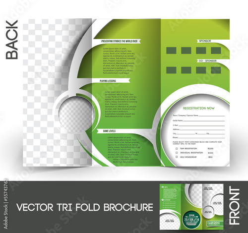 Tri-Fold Golf Tournament  Brochure Design