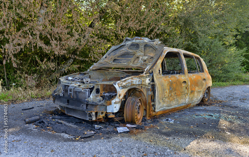 car burned