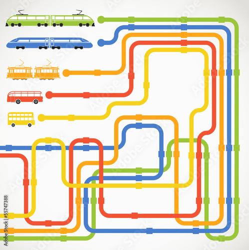 Abstract urban transport color scheme