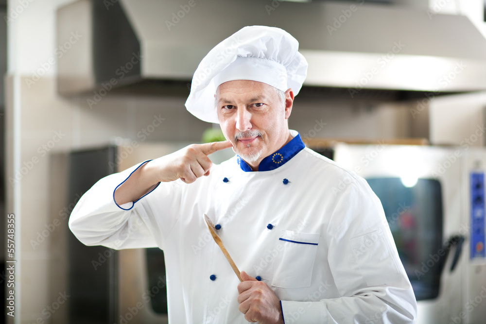 Chef in his kitchen