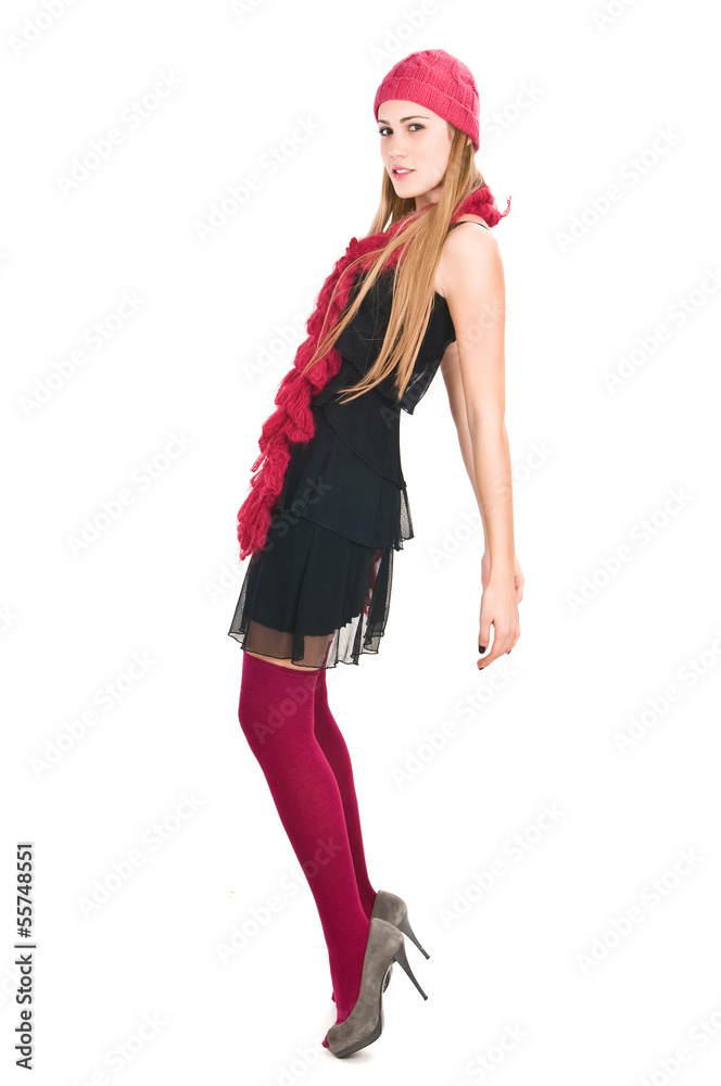 cool blonde woman in white background cool blonde woman in white background