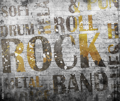 Grunge rock music poster #55749189