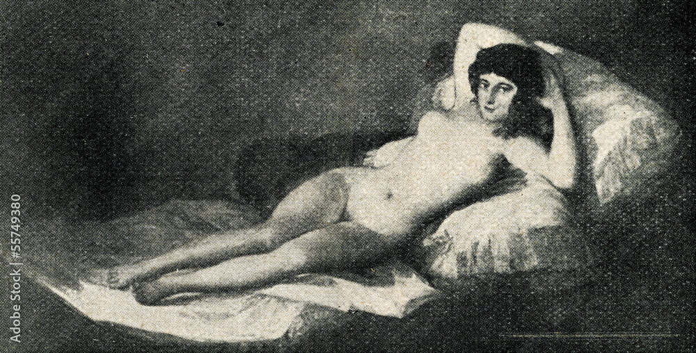 La maja desnuda by Francisco Goya - obrazy, fototapety, plakaty 