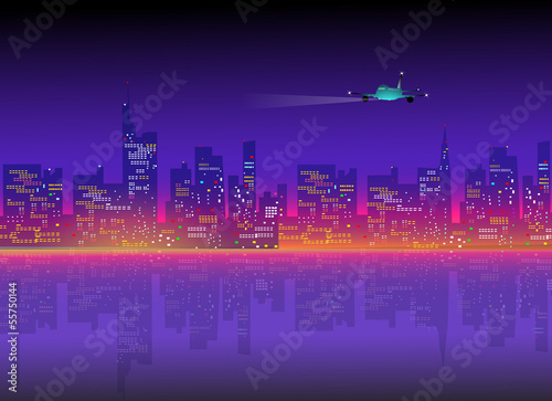 Night city skyline