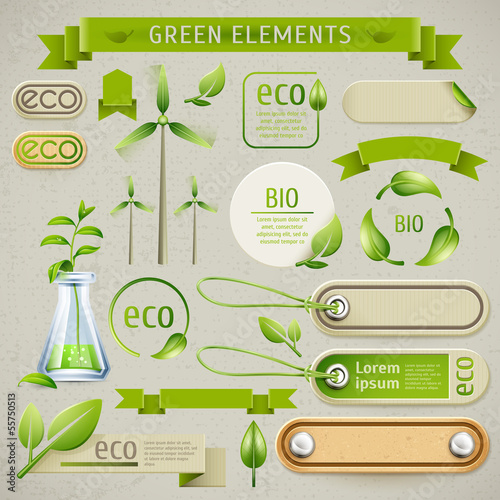 Set of eco elements