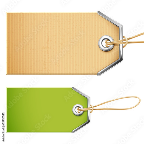 Labels on a white background