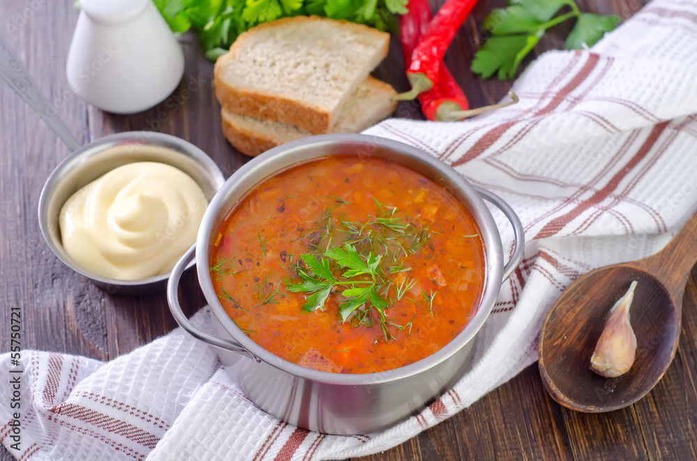 soup with meat and rice soup with meat and rice