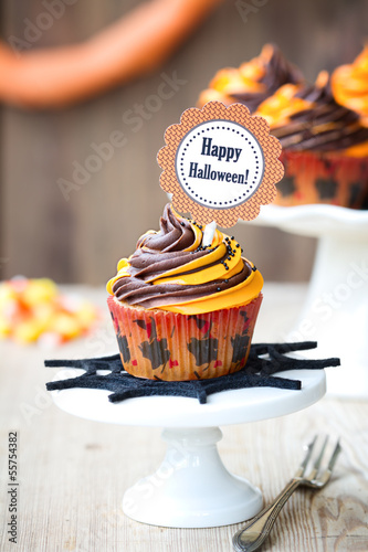 Plakat Halloween cupcake