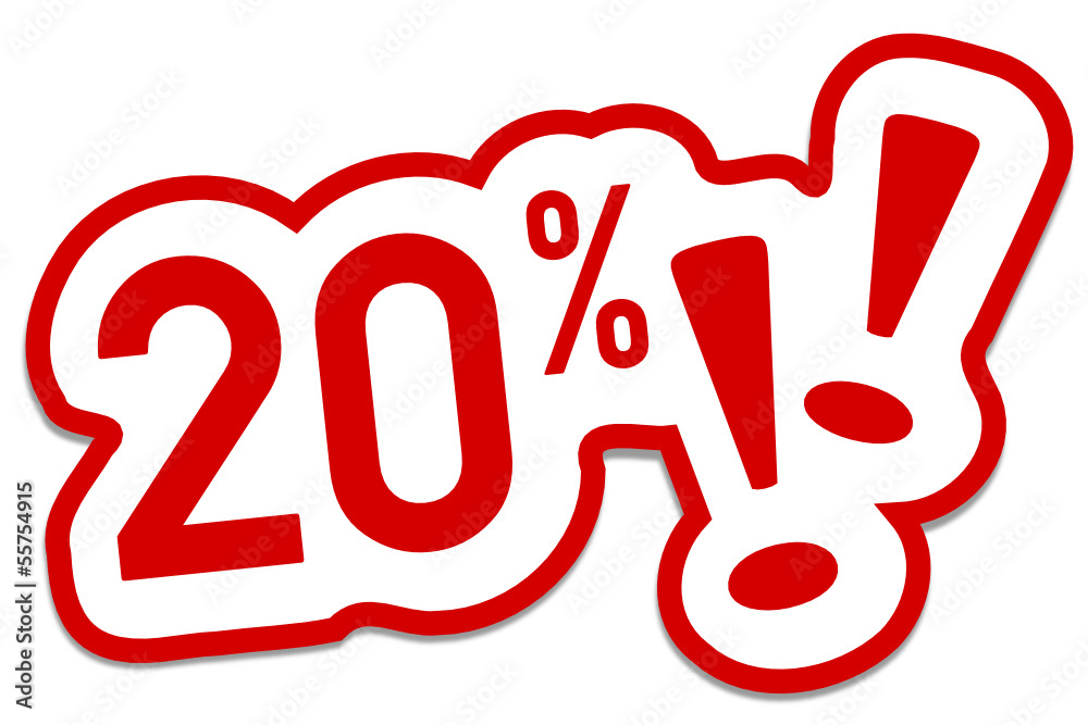 20 Prozent Rabatt Button rot 130901svg11 Adobe