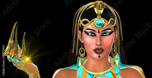 Fototapeta Naklejka Na Ścianę i Meble -  Mystic Egyptian Woman Face Close Up