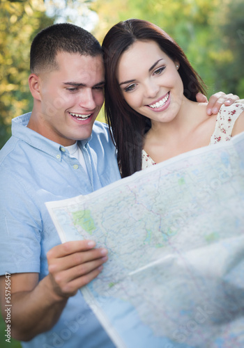 Mixed Race Couple Looking O...
