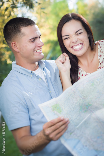 Mixed Race Couple Looking O...