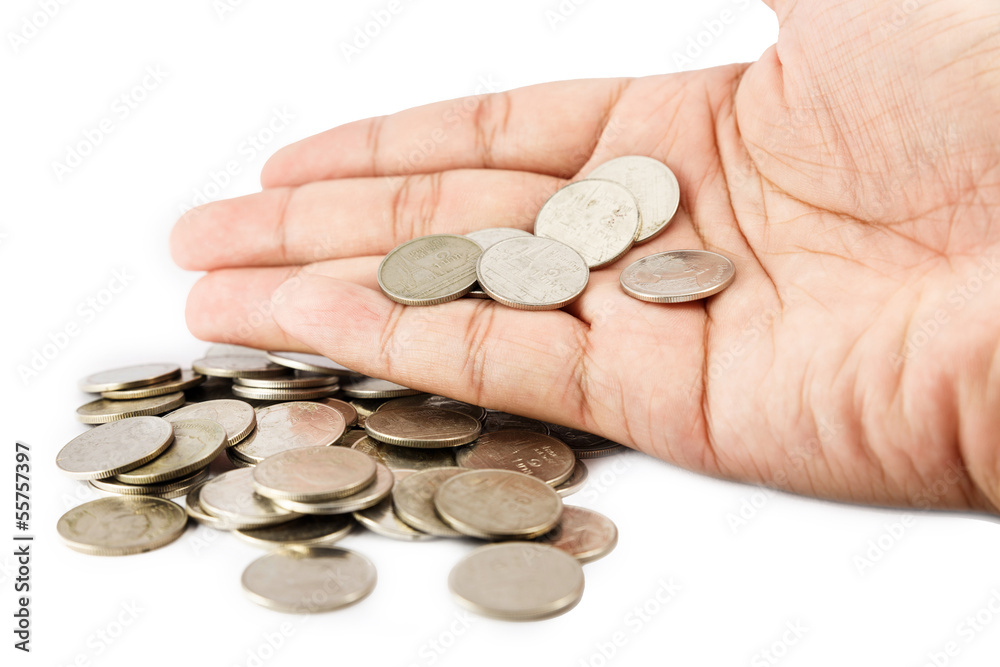 Coin in a hand