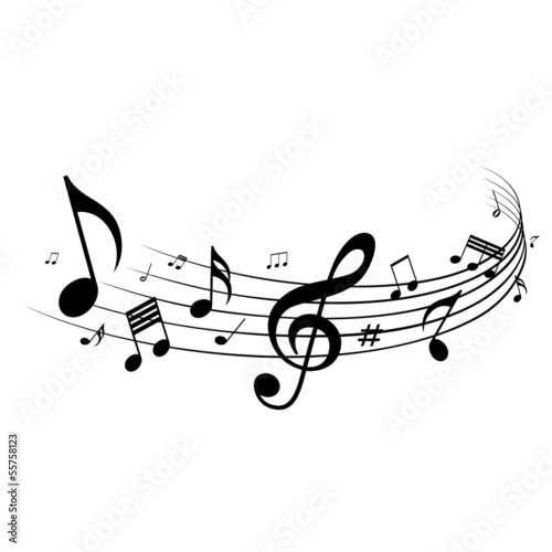 Musical notes design, vector illustration