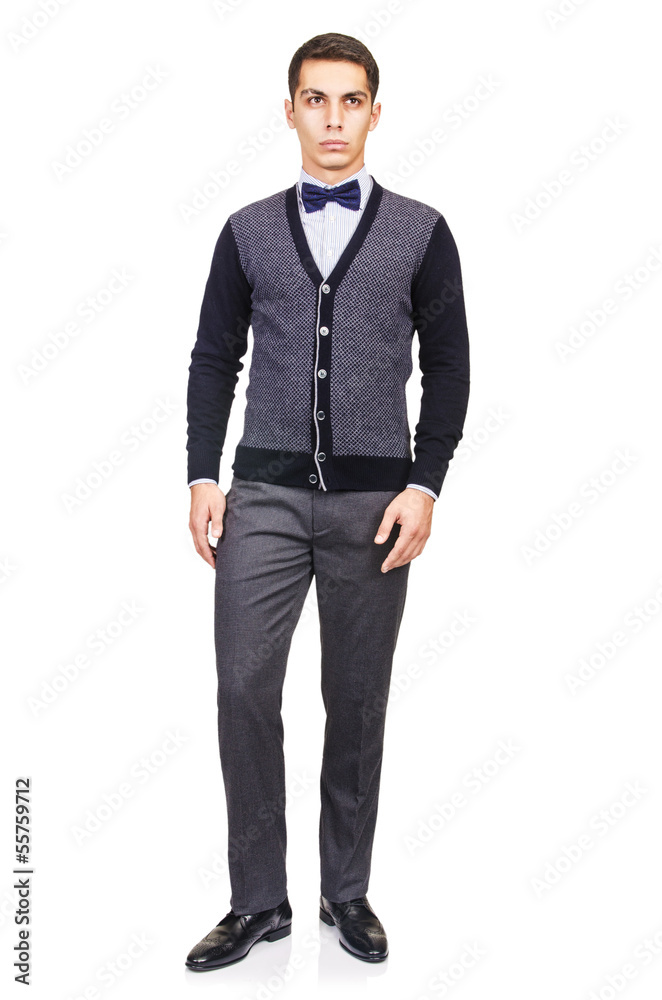 Man in fashion look isolated on white Man in fashion look isolated on white