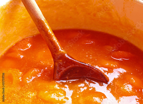 Apricot jam in cooking