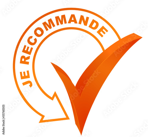 je recommande sur symbole validé orange photo