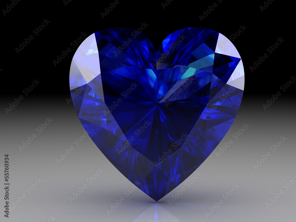 blue sapphire (high resolution 3D image)
