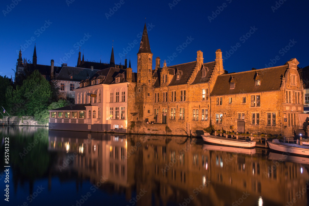Bruges Canal by night