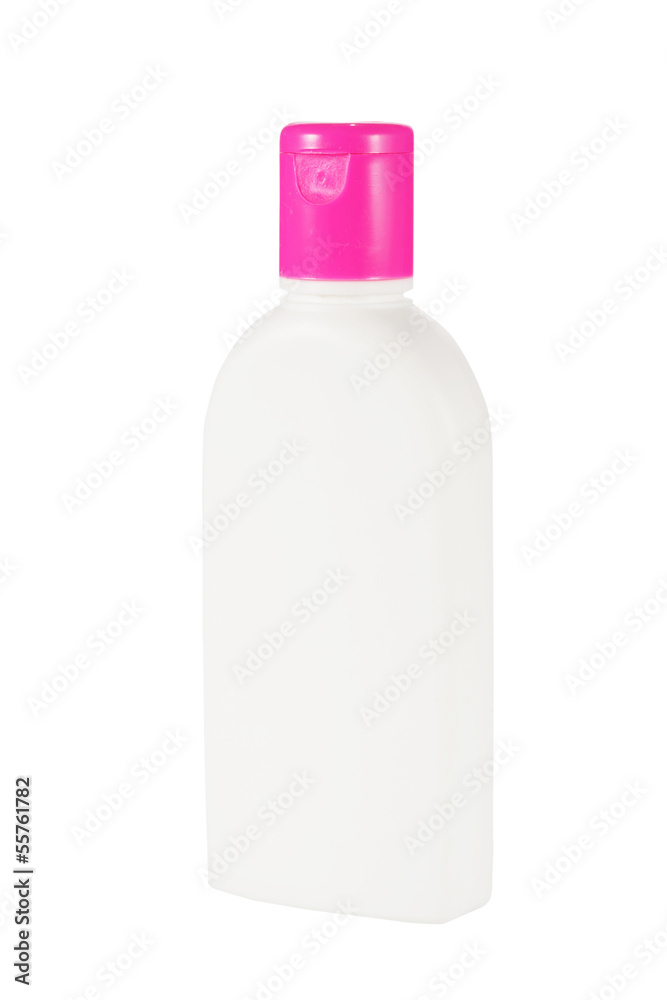 Cosmetic bottles isolated on white background Cosmetic bottles isolated on white background