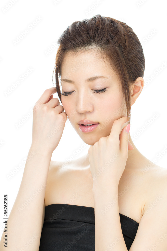 Beautiful asian woman isolated on white background Beautiful asian woman isolated on white background