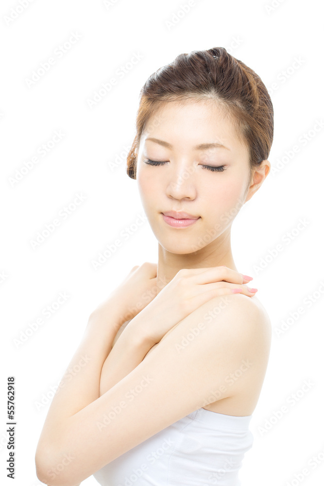Beautiful asian woman isolated on white background Beautiful asian woman isolated on white background