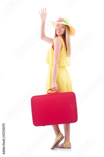 Young woman preparing for vacation