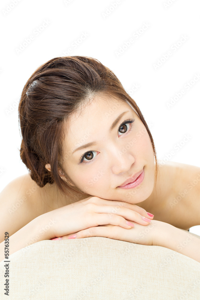 Beautiful asian woman isolated on white background Beautiful asian woman isolated on white background
