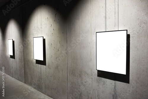 Empty white isolated frame